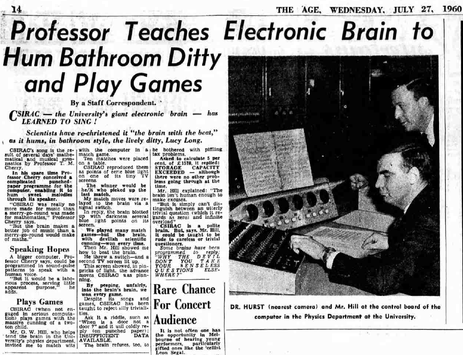 CSIRAC News Article 27-7-60