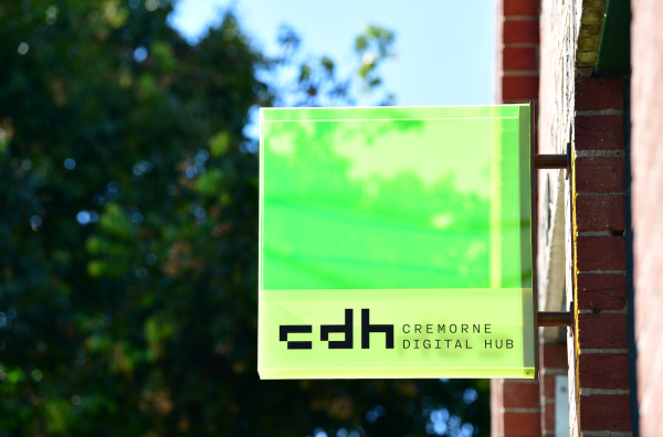 Image of Cremorne Digital Hub sign outside a brick building